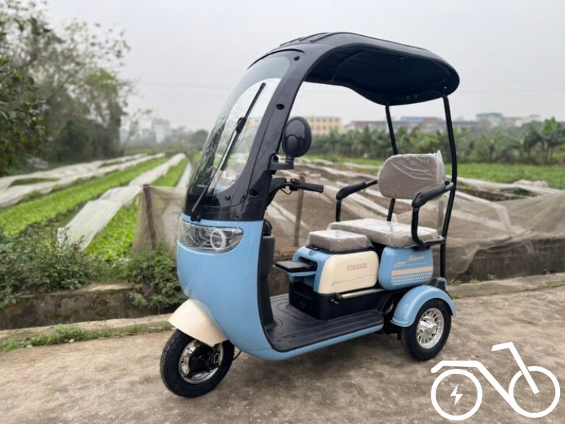 mẫu xe điện 3 bánh có mái che giá dưới 20tr